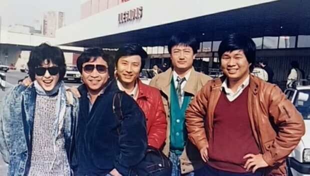 Mr Han (far right) in January 1988 during the SSO European tour with former SSO musicians.