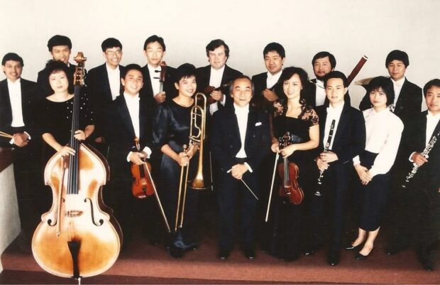 In 1989, SSO founding music director and conductor Choo Hoey brought some SSO members (Mr Han is at far right, back row) to Fukuoka, Japan to perform with the local Japanese orchestra.