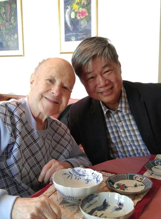 Mr Han with the renowned late Gerd Seifert, who was Horn Principal at the Berlin Philharmonic for 35 years.