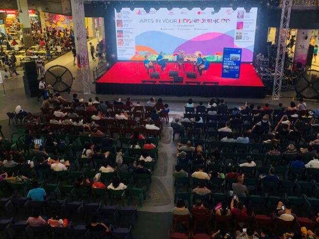 Audience at Tampines Hub enjoying the hour-long performance