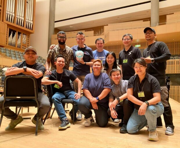 The Group’s Production Management team with Mr Kenneth Kwok, CEO, Singapore Symphony Group (standing, second from left).