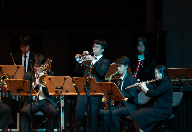 Members of the SNYO Jazz Ensemble performing in the Light to Night Festival