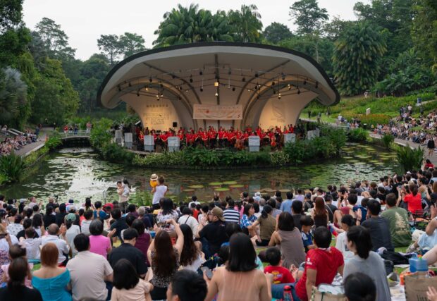 Welcoming thousands on the lawns of the Singapore Botanic Gardens