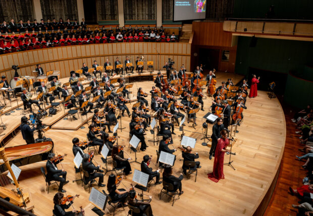 Vocalists Charlie Lim and Syakirah Noble performing with the SSO at our yearly National Day Concert, a musical celebration by and for Singapore