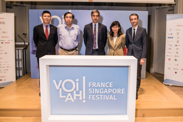 (From left) Chng Hak-Peng, CEO, Singapore Symphony Group; Professor Peter Ng, Director, Lee Kong Chian Natural History Museum; Ambassador of France to Singapore, H.E. Marc Abensour; Rosa Daniel, CEO, National Arts Council and Anthony Chaumuzeau, Counsellor for Culture, Education and Science.