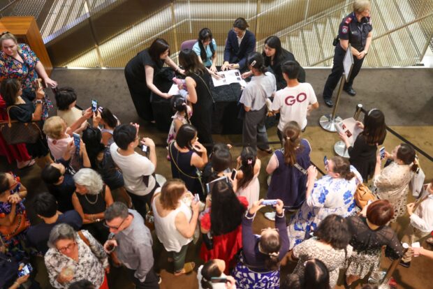 Long queues formed for Chloe Chua’s autograph after the Singapore Symphony’s Australian Tour concert in Brisbane.