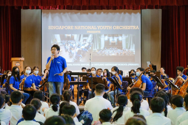 On 7 November 2022, Singapore National Youth Sinfonia performed at Geylang Methodist School (Primary). The performance was part of the Singapore National Youth Orchestra's outreach to schools in Singapore, which included Dazhong Primary School and Northlight School in the same month.