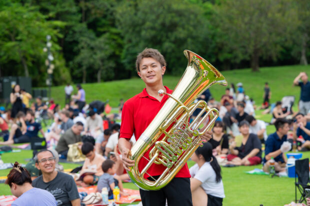 Tomoki at the Temasek Foundation × SSO Music In The Meadow 2024.