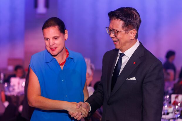 (L-R) Vanessa Iloste, Lim Him Chuan