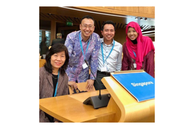 With the National Arts Council Singapore delegation, including composer Syafiqah ‘Adha Sallehin (far right) at the International Cultural Summit in Edinburgh in August 2018.