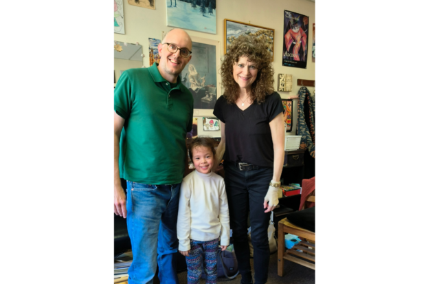 Andrew recently reunited with his first violin teacher, Lawrie Hill, in Vancouver, this time bringing his daughter for a lesson with her.